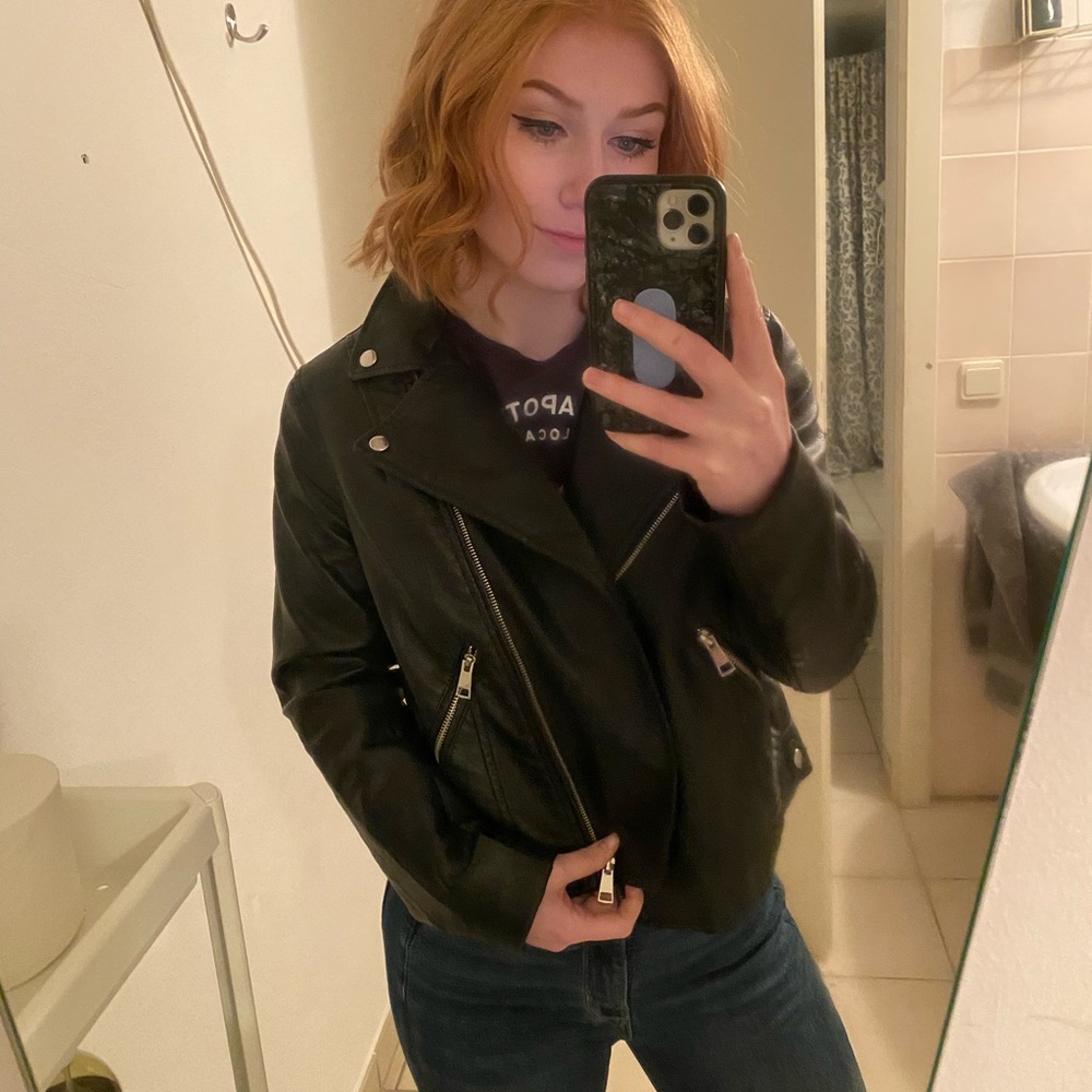 Faux Leather Black Jacket